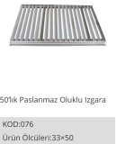 50 CM stainless steel groove grill grate