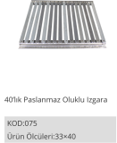 40 CM stainless steel groove grill grate