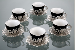 302 silver color Ahsen tiryaki coffee set 
