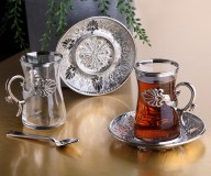 098 Silver color Sefa tea set