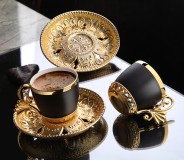 309 Golden color Lal elegance coffee set