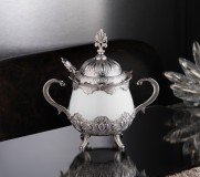 021 Porcelain sugar pot silver 