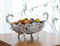 250 handhold silver color coated big candy pot