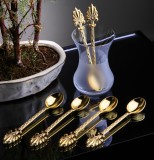 160 Golden color coated Decorative spoon