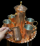 Cupper jug set jug + 6 mugs 