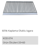 60 CM galvanized grooved grill grate